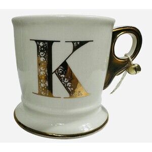 NWT Anthropologie Monogram K Coffee Mug